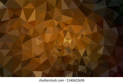 Dark Orange vector abstract mosaic pattern. Creative geometric illustration in Origami style with gradient. Brand new style for your business design.