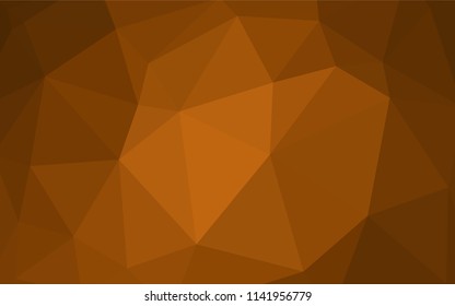 Dark Orange vector abstract mosaic pattern. A sample with polygonal shapes. Brand new design for your business.