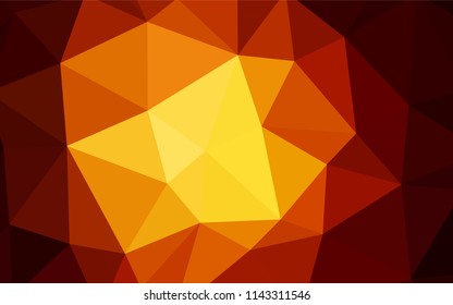 Dark Orange vector abstract mosaic backdrop. Creative illustration in halftone style with triangles. Textured pattern for your backgrounds.