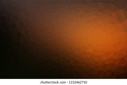 Dark Orange vector abstract mosaic background. Glitter abstract illustration with an elegant design. Brand new style for your business design.