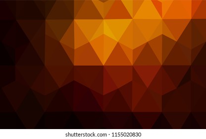 Dark Orange vector abstract mosaic pattern. Polygonal abstract illustration with gradient. Brand new design for your business.