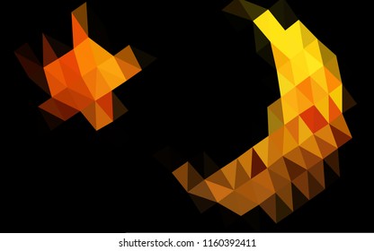 Dark Orange vector abstract mosaic background. Brand new colored illustration in blurry style with gradient. The polygonal design can be used for your web site.