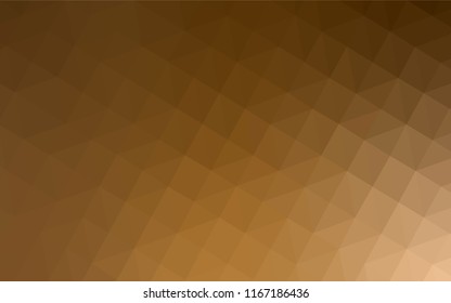 Dark Orange vector abstract mosaic backdrop. Colorful illustration in polygonal style with gradient. Best triangular design for your business.