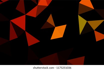 Dark Orange vector abstract mosaic background. Creative illustration in halftone style with gradient. A completely new template for your business design.
