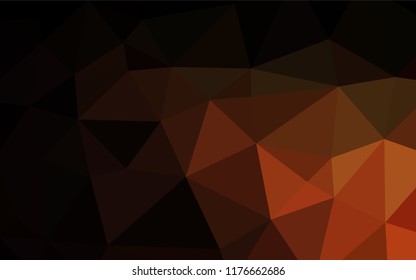 Dark Orange vector abstract mosaic background. A completely new color illustration in a vague style. The completely new template can be used for your brand book.
