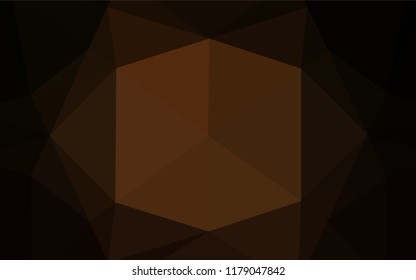 Dark Orange vector abstract mosaic backdrop. Modern geometrical abstract illustration with gradient. A new texture for your design.