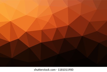 Dark Orange vector abstract mosaic background. Colorful illustration in abstract style with gradient. The template can be used as a background for cell phones.