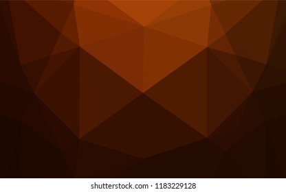 Dark Orange vector abstract mosaic background. Colorful illustration in abstract style with gradient. Brand new style for your business design.