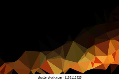 Dark Orange vector abstract mosaic backdrop. Colorful abstract illustration with gradient. A new texture for your design.