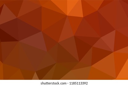 Dark Orange vector abstract mosaic background. Elegant bright polygonal illustration with gradient. Template for cell phone's backgrounds.
