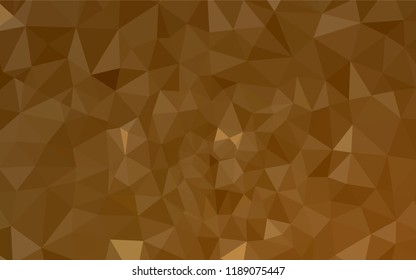 Dark Orange vector abstract mosaic background. Shining colorful illustration with triangles. Triangular pattern for your design.