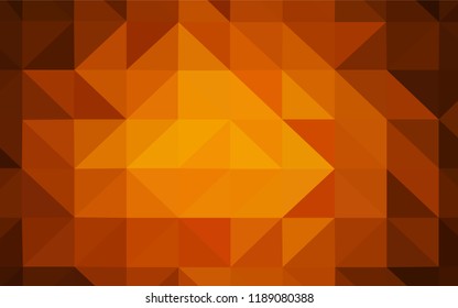 Dark Orange vector abstract mosaic pattern. Polygonal abstract illustration with gradient. Brand new style for your business design.