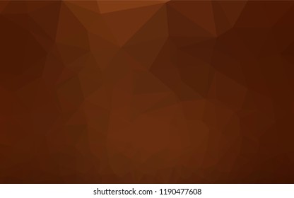 Dark Orange vector abstract mosaic pattern. Shining illustration, which consist of triangles. A completely new design for your business.