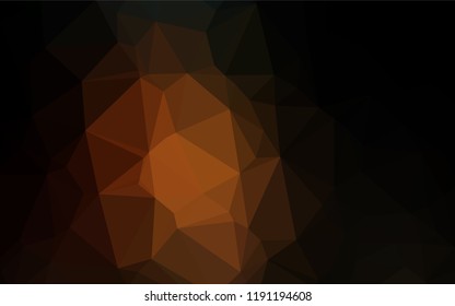 Dark Orange vector abstract mosaic backdrop. Triangular geometric sample with gradient.  The elegant pattern can be used as part of a brand book.
