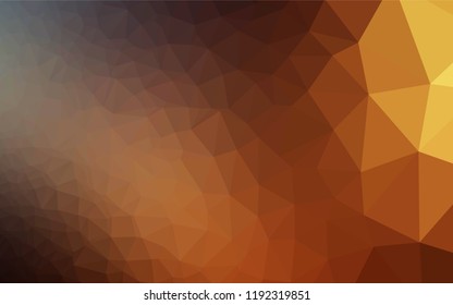 Dark Orange vector abstract mosaic pattern. An elegant bright illustration with gradient. The textured pattern can be used for background.