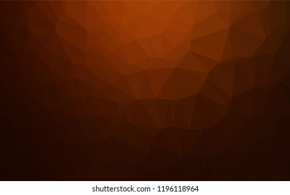 Dark Orange vector abstract mosaic pattern. Glitter abstract illustration with an elegant design. The completely new template can be used for your brand book.