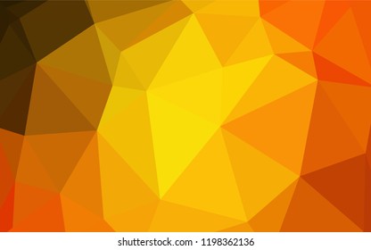 Dark Orange vector abstract mosaic backdrop. Colorful abstract illustration with triangles. Brand new design for your business.