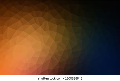Dark Orange vector abstract mosaic backdrop. Colorful abstract illustration with triangles. Textured pattern for your backgrounds.