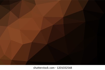 Dark Orange vector abstract mosaic pattern. Modern geometrical abstract illustration with gradient. Triangular pattern for your business design.