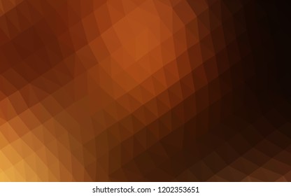 Dark Orange vector abstract mosaic background. Colorful illustration in abstract style with gradient. The completely new template can be used for your brand book.
