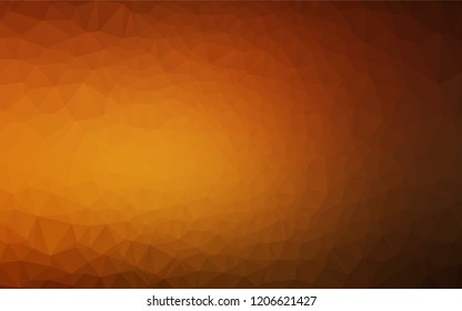 Dark Orange vector abstract mosaic pattern. A completely new color illustration in a vague style. Brand new style for your business design.