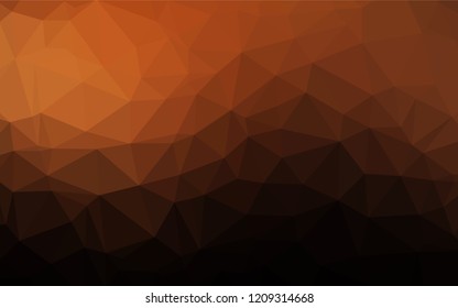 Dark Orange vector abstract mosaic background. Colorful illustration in abstract style with gradient. A completely new template for your business design.