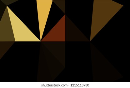 Dark Orange vector abstract mosaic pattern. A vague abstract illustration with gradient. The best triangular design for your business.