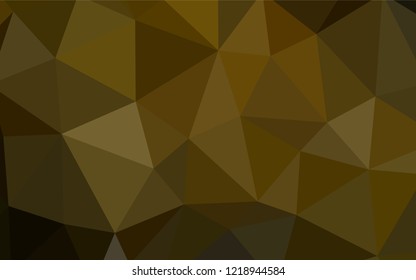 Dark Orange vector abstract mosaic background. Creative illustration in halftone style with triangles. Best triangular design for your business.