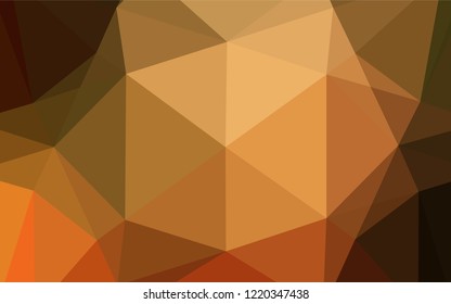 Dark Orange vector abstract mosaic background. A vague abstract illustration with gradient. The textured pattern can be used for background.