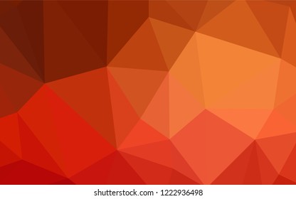 Dark Orange vector abstract mosaic backdrop. Creative geometric illustration in Origami style with gradient. Template for cell phone's backgrounds.