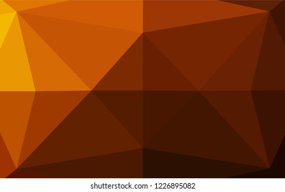 Dark Orange vector abstract mosaic backdrop. Shining colored illustration in a Brand new style. A completely new design for your business.