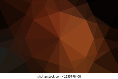 Dark Orange vector abstract mosaic pattern. Creative geometric illustration in Origami style with gradient. Triangular pattern for your business design.