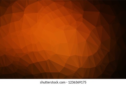 Dark Orange vector abstract mosaic background. Creative illustration in halftone style with gradient. A new texture for your design.