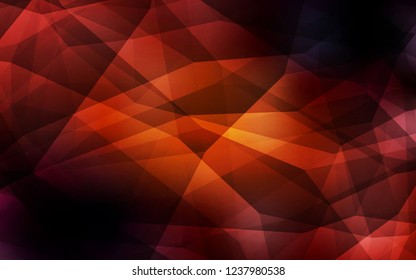 Dark Orange vector abstract mosaic background. Modern abstract illustration with triangles. Completely new template for your banner.