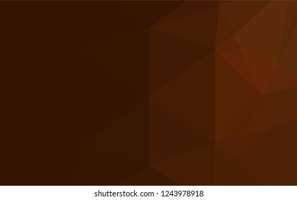 Dark Orange vector abstract mosaic pattern. Geometric illustration in Origami style with gradient.  Triangular pattern for your business design.