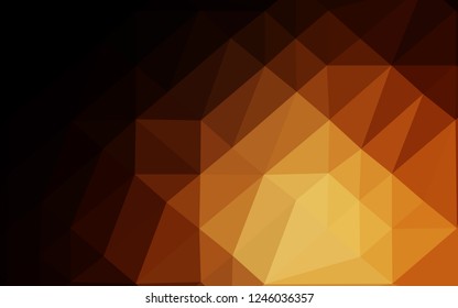 Dark Orange vector abstract mosaic backdrop. Creative illustration in halftone style with gradient. Completely new design for your business.