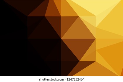 Dark Orange vector abstract mosaic pattern. A sample with polygonal shapes. The elegant pattern can be used as part of a brand book.