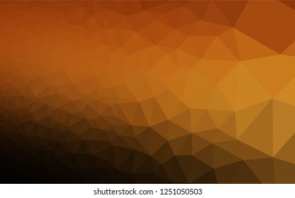 Dark Orange vector abstract mosaic background. Shining colored illustration in a Brand new style. Triangular pattern for your business design.