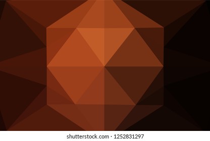 Dark Orange vector abstract mosaic background. A completely new color illustration in a vague style. The textured pattern can be used for background.