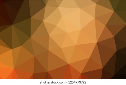 Dark Orange vector abstract mosaic pattern. Colorful abstract illustration with gradient. A completely new template for your business design.