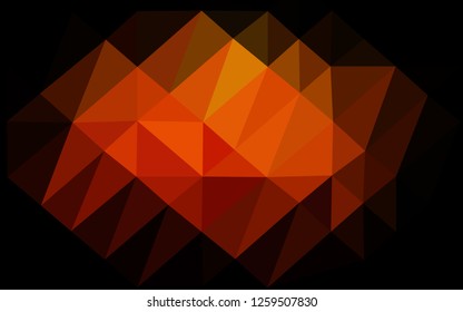 Dark Orange vector abstract mosaic background. A completely new color illustration in a vague style. Brand new design for your business.