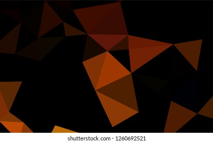 Dark Orange vector abstract mosaic background. Colorful illustration in abstract style with gradient. The textured pattern can be used for background.
