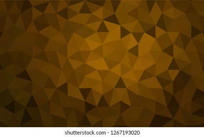 Dark Orange vector abstract mosaic background. Elegant bright polygonal illustration with gradient. Template for cell phone's backgrounds.