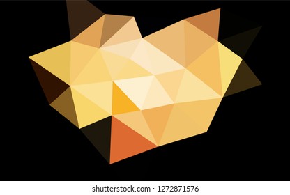 Dark Orange vector abstract mosaic background. Creative illustration in halftone style with gradient. Brand new design for your business.