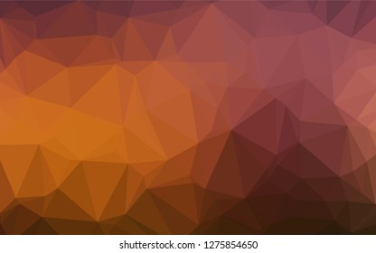 Dark Orange vector abstract mosaic backdrop. An elegant bright illustration with gradient. Brand new design for your business.