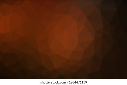 Dark Orange vector abstract mosaic pattern. Creative geometric illustration in Origami style with gradient. A completely new design for your business.