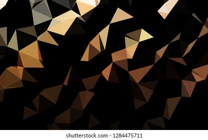 Dark Orange vector abstract mosaic pattern. Geometric illustration in Origami style with gradient. Polygonal design for your web site.