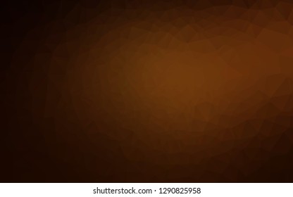 Dark Orange vector abstract mosaic pattern. An elegant bright illustration with gradient. The best triangular design for your business.