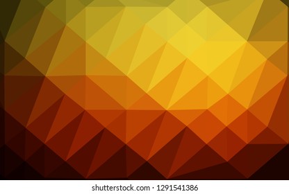Dark Orange vector abstract mosaic background. Brand new colorful illustration in with gradient. Template for your brand book.