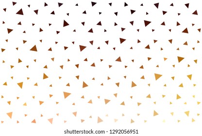 Dark Orange vector  abstract mosaic pattern. Glitter abstract illustration with an elegant triangles. Brand new design for your business.